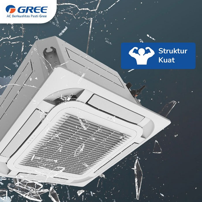Gree AC Cassette Standard Non Inverter 6 PK ( 3 Phase ) - GU160T/A-K